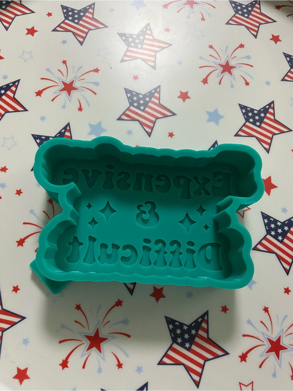 Turquoise 'Expensive & Difficult' silicone Mold